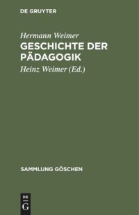 cover of the book Geschichte der Pädagogik