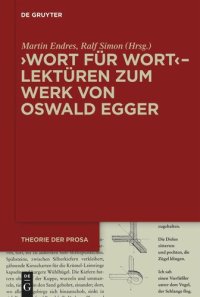 cover of the book ›Wort für Wort‹ – Lektüren zum Werk von Oswald Egger