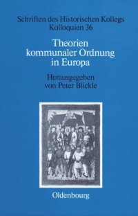 cover of the book Theorien kommunaler Ordnung in Europa