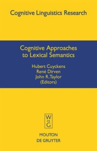 cover of the book Cognitive Approaches to Lexical Semantics