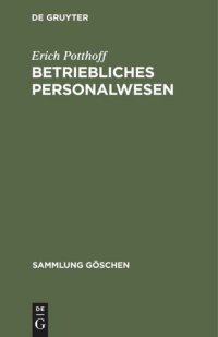 cover of the book Betriebliches Personalwesen