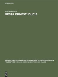 cover of the book Gesta Ernesti ducis