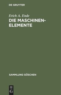 cover of the book Die Maschinenelemente