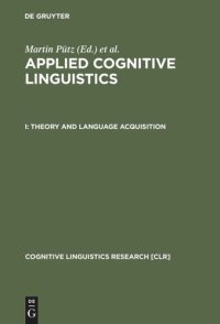 cover of the book Applied Cognitive Linguistics: I Theory and Language Acquisition