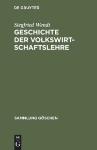 cover of the book Geschichte der Volkswirtschaftslehre