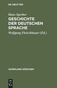 cover of the book Geschichte der deutschen Sprache