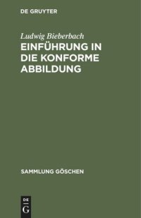 cover of the book Einführung in die konforme Abbildung