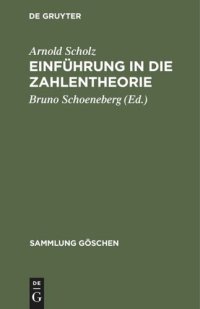 cover of the book Einführung in die Zahlentheorie