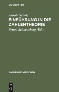 cover of the book Einführung in die Zahlentheorie