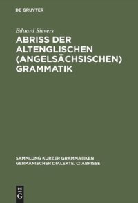 cover of the book Abriss der altenglischen (angelsächsischen) Grammatik