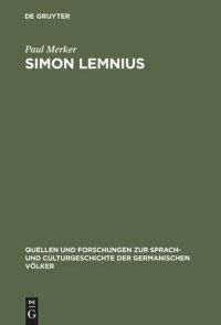 cover of the book Simon Lemnius: Ein Humanistenleben