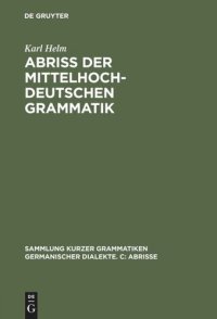 cover of the book Abriß der mittelhochdeutschen Grammatik