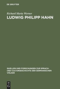 cover of the book Ludwig Philipp Hahn: Ein Beitrag zur Geschichte der Sturm- und Drangzeit