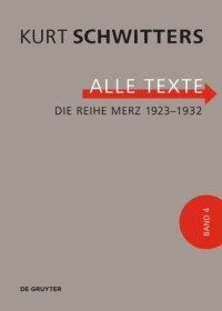 cover of the book Band 4 Die Reihe Merz 1923–1932