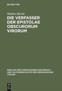 cover of the book Die Verfasser der Epistolae obscurorum virorum