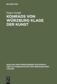 cover of the book Konrads von Würzburg Klage der Kunst