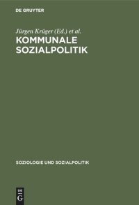 cover of the book Kommunale Sozialpolitik