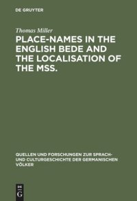 cover of the book Place-names in the English Bede and the localisation of the mss.