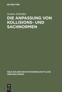 cover of the book Die Anpassung von Kollisions- und Sachnormen