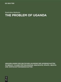 cover of the book The Problem of Uganda: A Study in Acculturation