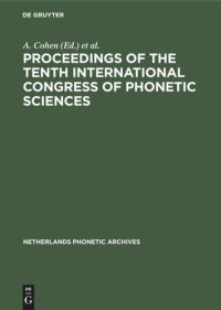 cover of the book Proceedings of the Tenth International Congress of Phonetic Sciences