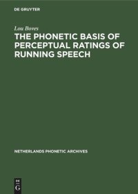 cover of the book The Phonetic Basis of Perceptual Ratings of Running Speech