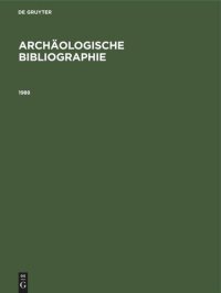 cover of the book Archäologische Bibliographie: 1988