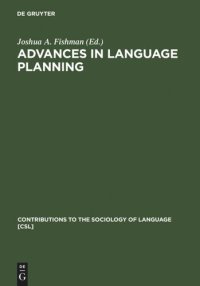 cover of the book Advances in language planning