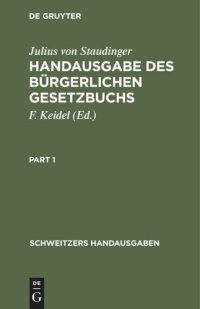 cover of the book Handausgabe des Bürgerlichen Gesetzbuchs: Kommentar