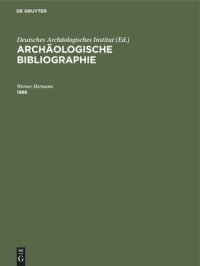 cover of the book Archäologische Bibliographie: 1986