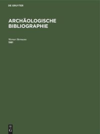 cover of the book Archäologische Bibliographie: 1981