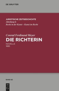 cover of the book Die Richterin: Novelle 1885