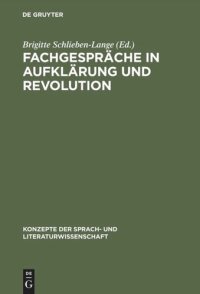 cover of the book Fachgespräche in Aufklärung und Revolution