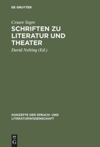 cover of the book Schriften zu Literatur und Theater