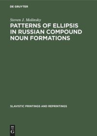 cover of the book Patterns of Ellipsis in Russian Compound Noun Formations