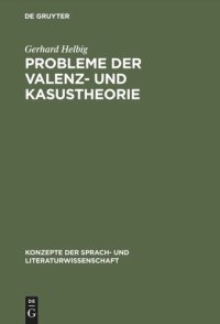 cover of the book Probleme der Valenz- und Kasustheorie