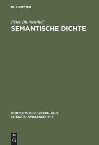 cover of the book Semantische Dichte: Assoziativität in Poesie und Werbesprache