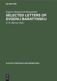 cover of the book Selected letters of Evgenij Baratynskij