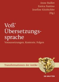 cover of the book Voß’ Übersetzungssprache: Voraussetzungen, Kontexte, Folgen