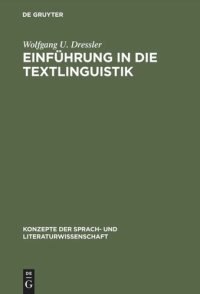 cover of the book Einführung in die Textlinguistik