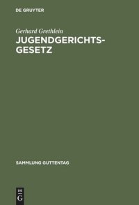 cover of the book Jugendgerichtsgesetz: Kommentar