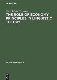 cover of the book The Role of Economy Principles in Linguistic Theory