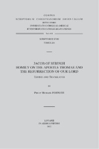 cover of the book Jacob of Serugh Homily on the Apostle Thomas and the Resurrection of Our Lord