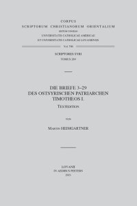 cover of the book Die Briefe 3-29 Des Ostsyrischen Patriarchen Timotheos I.