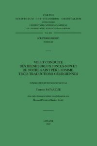 cover of the book Vie et conduite des Bienheureux Justes-nus et de notre saint Père Zosime: trois traductions géorgiennes: T.