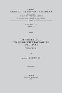 cover of the book Die Briefe 1 Und 2 Des Ostsyrischen Patriarchen Timotheos I.