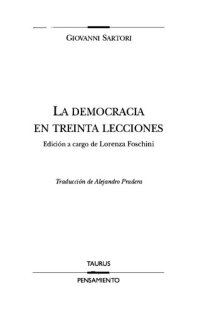 cover of the book La democracia en treinta lecciones