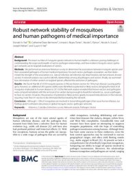 cover of the book Robust network stability of mosquitoes and human pathogens of medical importance