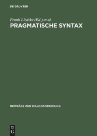 cover of the book Pragmatische Syntax