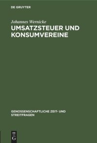 cover of the book Umsatzsteuer und Konsumvereine